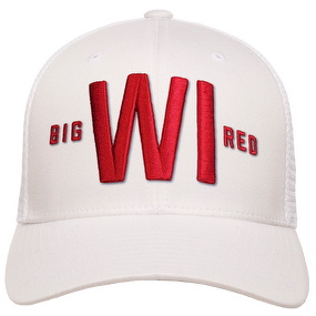 WI Big Red Flexfit® Mesh Back Cap